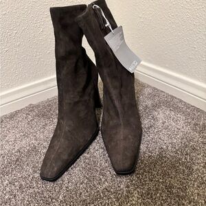 H&M Dark Brown Heeled Boots